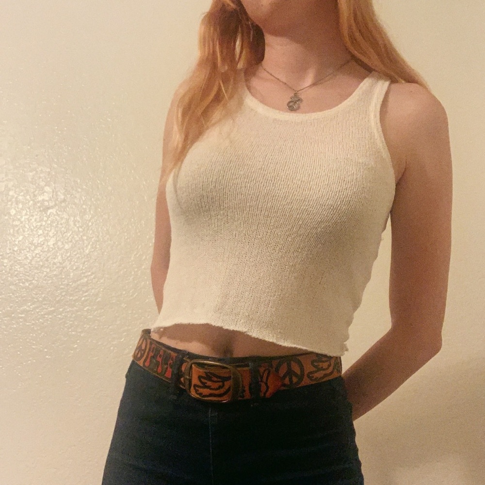 🌵Cream Knit Crop Tank🌵